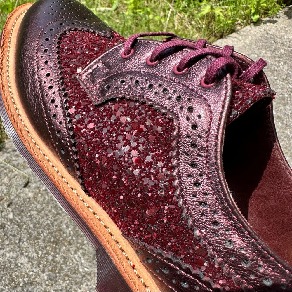 Dr. Martens Burgundy Brogue Shoes - Picture 5 of 6